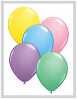 Qualatex 16-Inch Pastel Assorted Latex Balloons, 50 Count