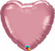 18-Inch Chrome Mauve Heart Foil Balloon