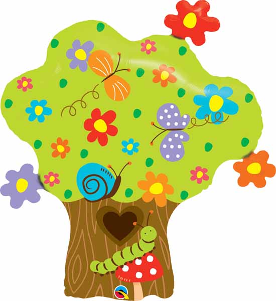 Enchanted Tree in Bloom 37" Shaped Foil Balloon