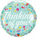 Thinking of You Petite Floral 18-Inch Round Foil Balloon