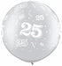30-Inch Silver 25-A-Round Latex Balloons, 2-Pack