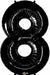 Black Number 8 Balloon, 34 Inch