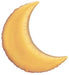 Gold Crescent Moon Foil Balloon, 35 Inch