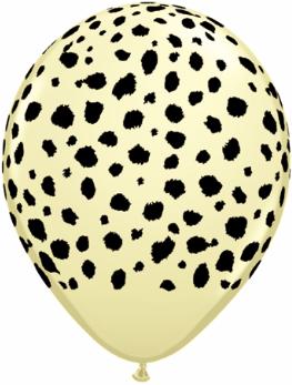 Cheetah Spots 11-Inch Ivory Silk Latex Balloons, 50 Pack