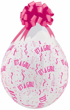 IT'S A GIRL 18" DIAMOND CLEAR 25/BG