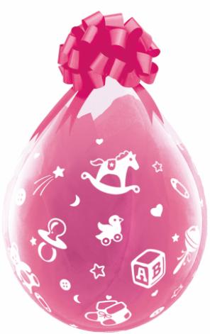 Baby's Nursery 18-Inch Clear Latex Stuffing Balloons, 25 Count