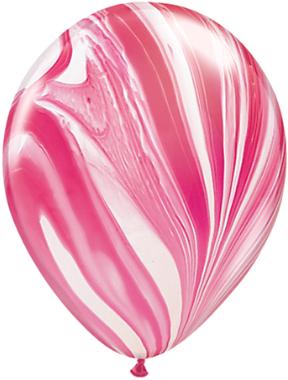 SUPERAGATE 11" RED & WHITE 100/BAG