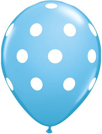 BIG POLKA DOTS 11" PALE BLUE 50/BG