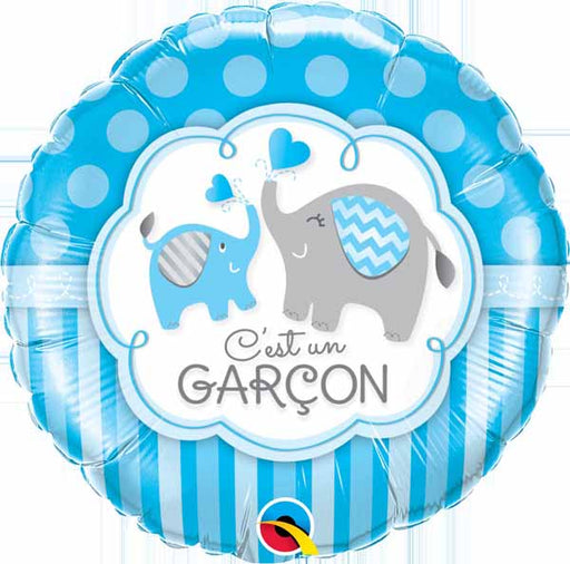 C'est un garçon Elephant 18-Inch Round Foil Balloon