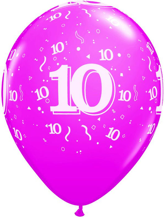 NUMBER #10 CONFETTI 11" TRENDY 50/BG ¢