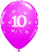 NUMBER #10 CONFETTI 11" TRENDY 50/BG ¢