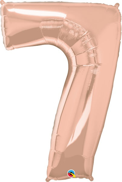 16 Inch Rose Gold Number 7 Balloon