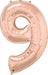 34-Inch Rose Gold Number 9 Balloon