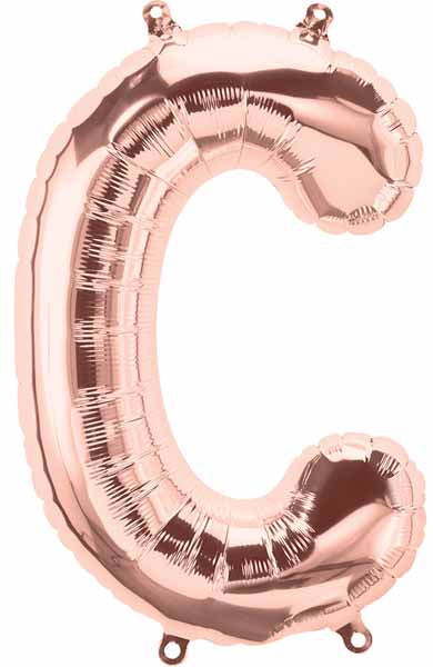 16-Inch Rose Gold Letter C Balloon