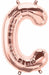 16-Inch Rose Gold Letter C Balloon