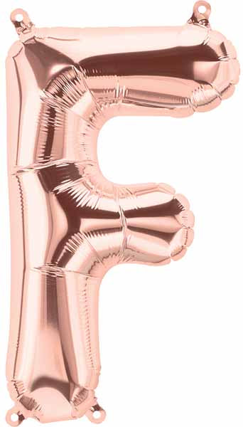 16 Inch Rose Gold Letter F Balloon