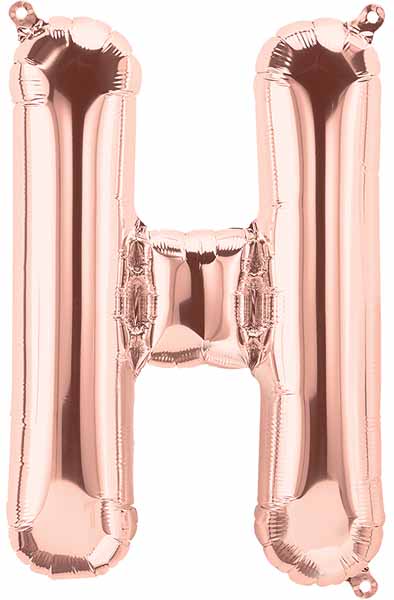 34" Rose Gold Letter H Balloon
