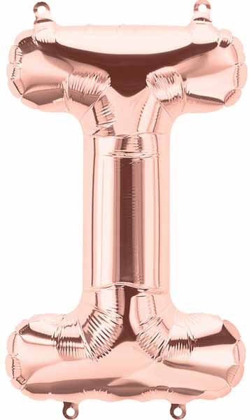 16-Inch Rose Gold Letter I Balloon