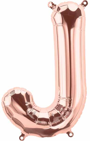 16-Inch Rose Gold Letter J Balloon
