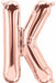 34-Inch Rose Gold Letter K Balloon