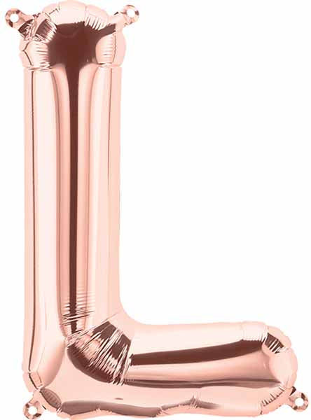16-Inch Rose Gold Letter L Balloon