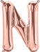 34" Rose Gold Letter N Balloon