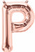 16-Inch Rose Gold Letter P Balloon