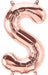 16 Inch Rose Gold Letter S Balloon
