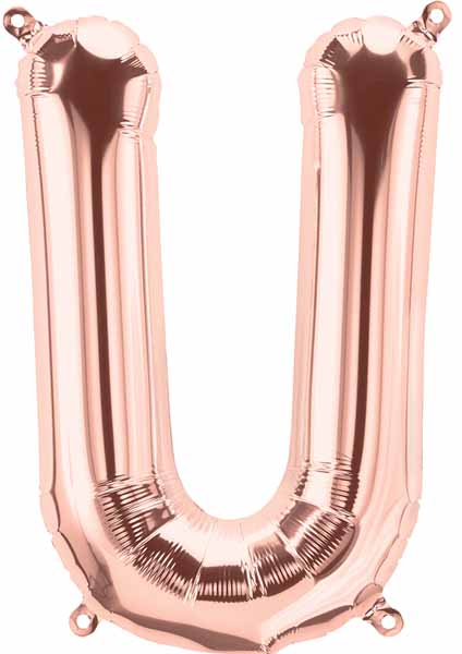 16 Inch Rose Gold Letter U Balloon