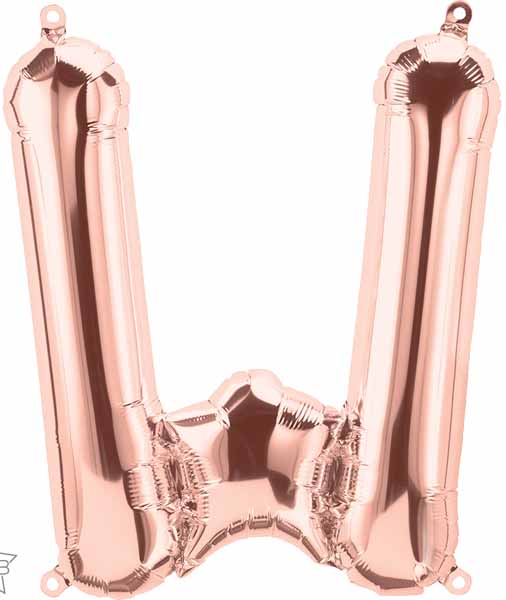 16-Inch Rose Gold Letter W Balloon