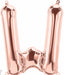 16-Inch Rose Gold Letter W Balloon