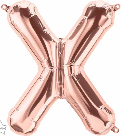 16-Inch Rose Gold Letter X Balloon