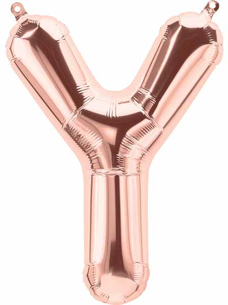 16-Inch Rose Gold Letter Y Balloon