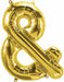 16-Inch Gold Ampersand Symbol Balloon