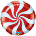 Red Candy Swirl 18-Inch Round Foil Balloon