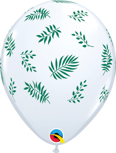 TROPICAL GREENERY 11" WHITE 50/BG