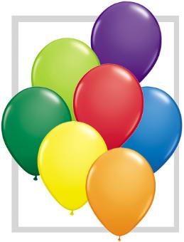 Qualatex 5-Inch Carnival Assortment Latex Balloons, 100 Count