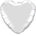36-Inch Silver Heart Foil Balloon