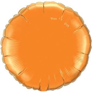 Ballon rond en aluminium orange, 18 pouces