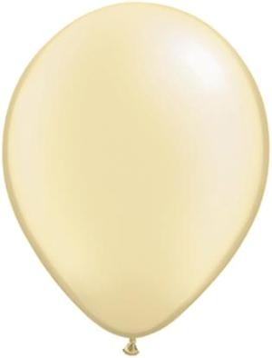 Qualatex 5 Inch Pearl Ivory Latex Balloons, 100 Count