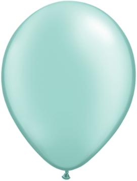 Qualatex 11" Pearl Mint Green Latex Balloons, 100 Count