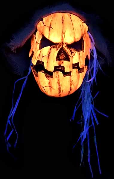 Zagone Studios UV Orange Glow Pumpkin Mask