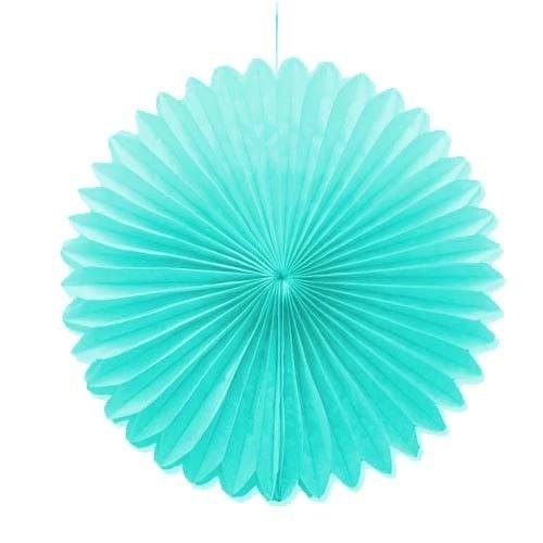 12-inch Baby Blue Paper Fans 2ct - Shimmer & Confetti