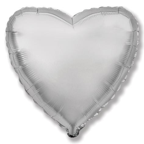 18-inch Silver Heart-Shaped Foil Balloon balloon arch and garland shimmer and confetti balloons unicorn baby shower bridal shower party supplies birthday decoration first