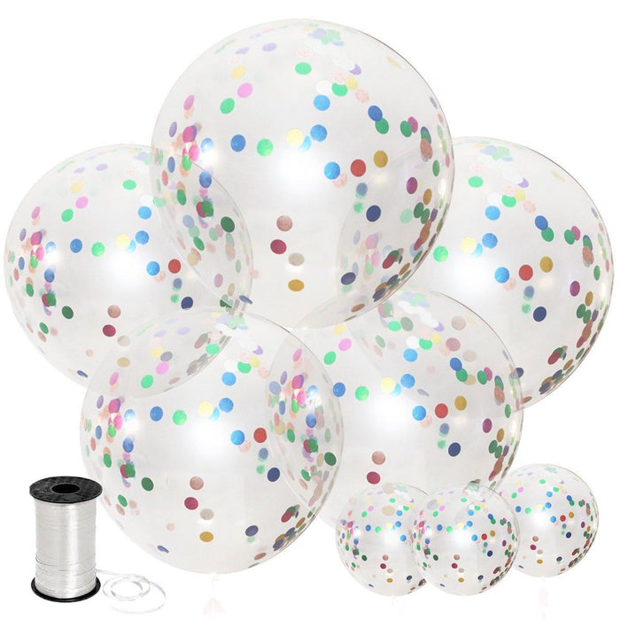 36-inch Giant Multicolor Confetti Balloons 8ct - Shimmer & Confetti