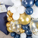 16 Foot Navy Blue Metallic Gold White Balloon Garland & Arch Kit Main 4