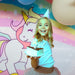 Unicorn Balloons Arch Garland Kit With 7ft by 5ft Rainbow Unicorn Backdrop Banner and Stars - Main 3