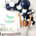 84 Pack White Navy Blue and Silver Balloon Garland and Arch Kit - Main 4