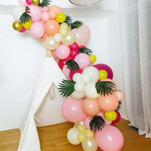 Premium 16ft Tropica Balloon Arch, and Garland Kit with Leaves - Main 3