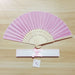 Custom Silk Folding Fan - Personalized Wedding Gift with Bride and Groom's Names and Date - Light Pink folding fan with box packing